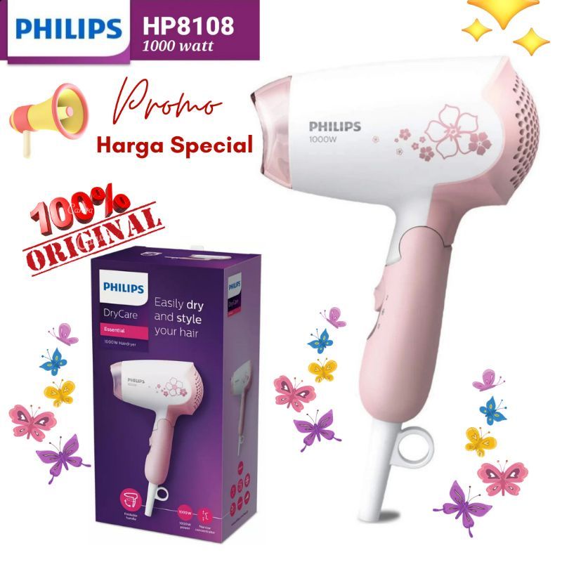 Hair dryer philips HP8108 400watt pengering rambut philips HP 8108 original garansi 2 tahun