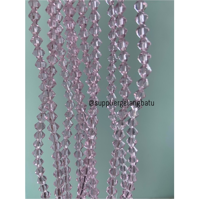 kristal BICONE AUSTRIA PINK 4mm diamond belimbing craft GELANG KALUNG