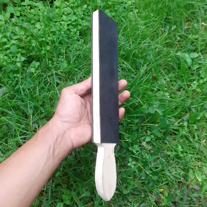 Pisau - Stroping Kulit Asah Pisau Golok Finishing