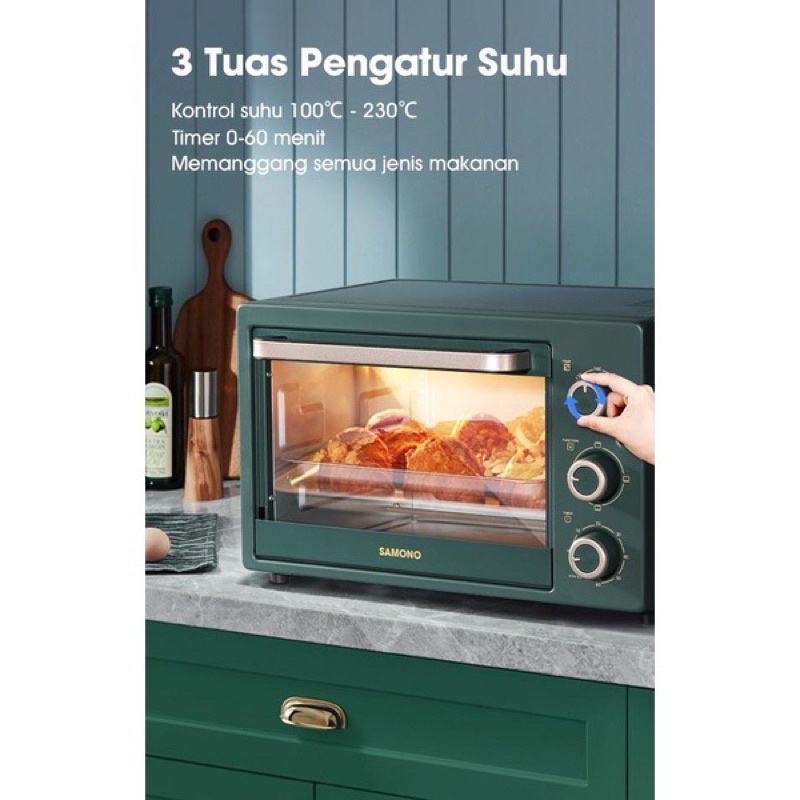 SAMONO OVEN LISTRIK SWEOG23 / SW-EOG23 [23L] 100% ORI