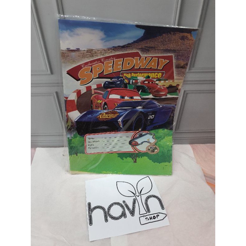 SAMPUL BUKU TULIS-Fancy CARS KWARTO