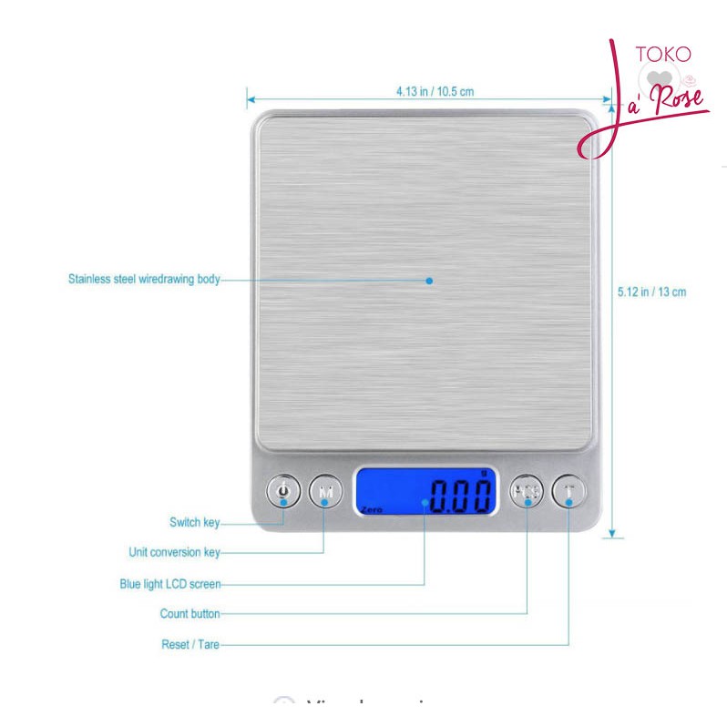 Timbangan Emas 500GR / 0.01GR Perhiasan Digital Pocket Gold Scales