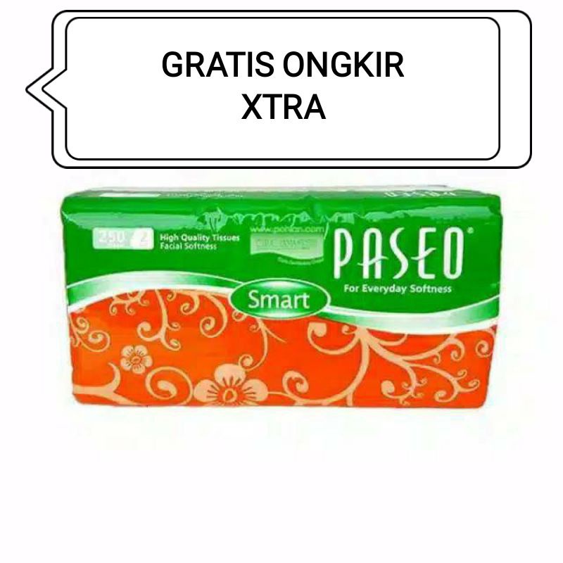 tissue / tisu paseo smart 250 sheets facial tissue