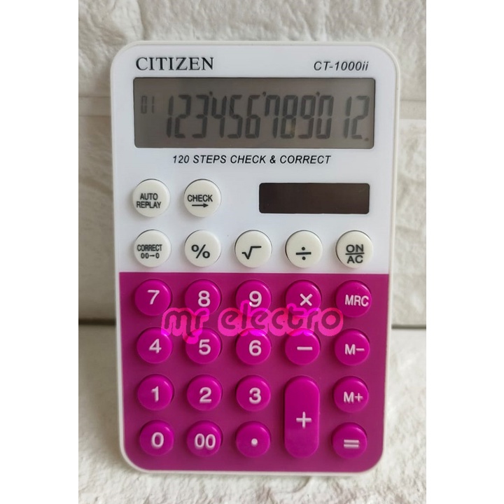 KALKULATOR CT 1000ii - 12 DIGIT - CHECK AND CORRECT -  MINI -  POCKET - SAKU