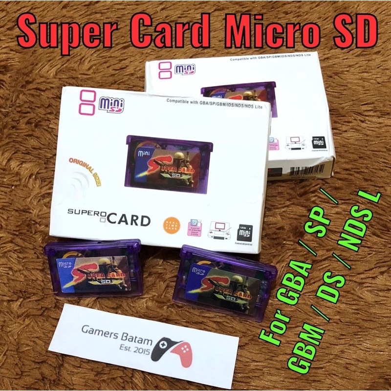 Supercard Super Card Micro SD Nintendo Gameboy Advance GBA SP Games