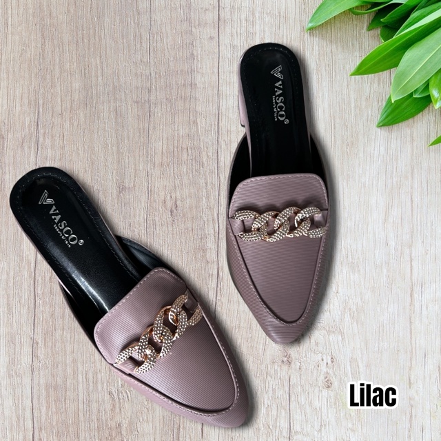 Milicca Sandal Wanita Mules Heels Hak 3 cm Halima