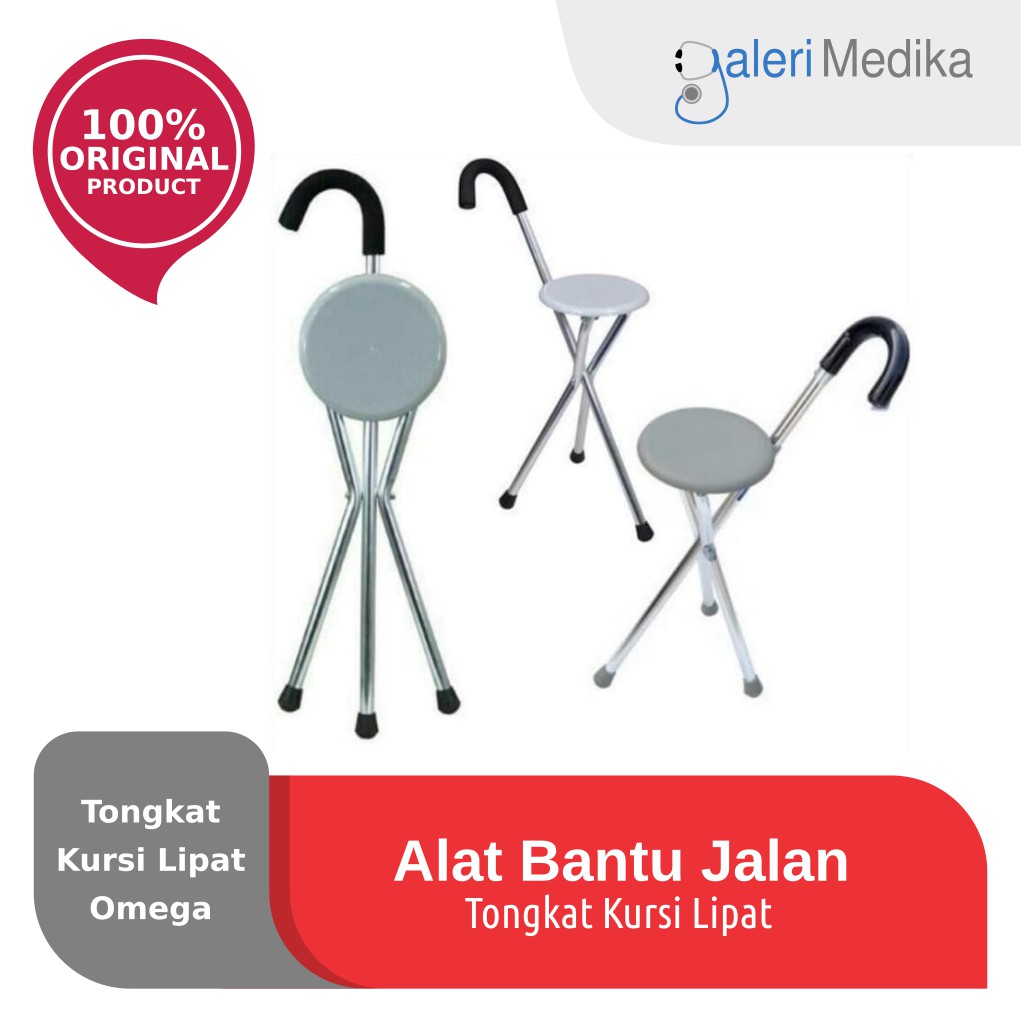 Tongkat Duduk Lipat / Tongkat Kursi Lipat Avico - Alat Bantu Jalan