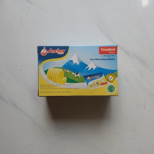 

anchor minidish unsalted butter 10 x 7g | mentega | olesan | selai | kue | baking | sarapan