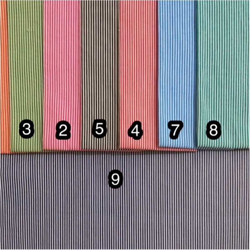 Kain Katun Motif Garis Salur Motif Stripes