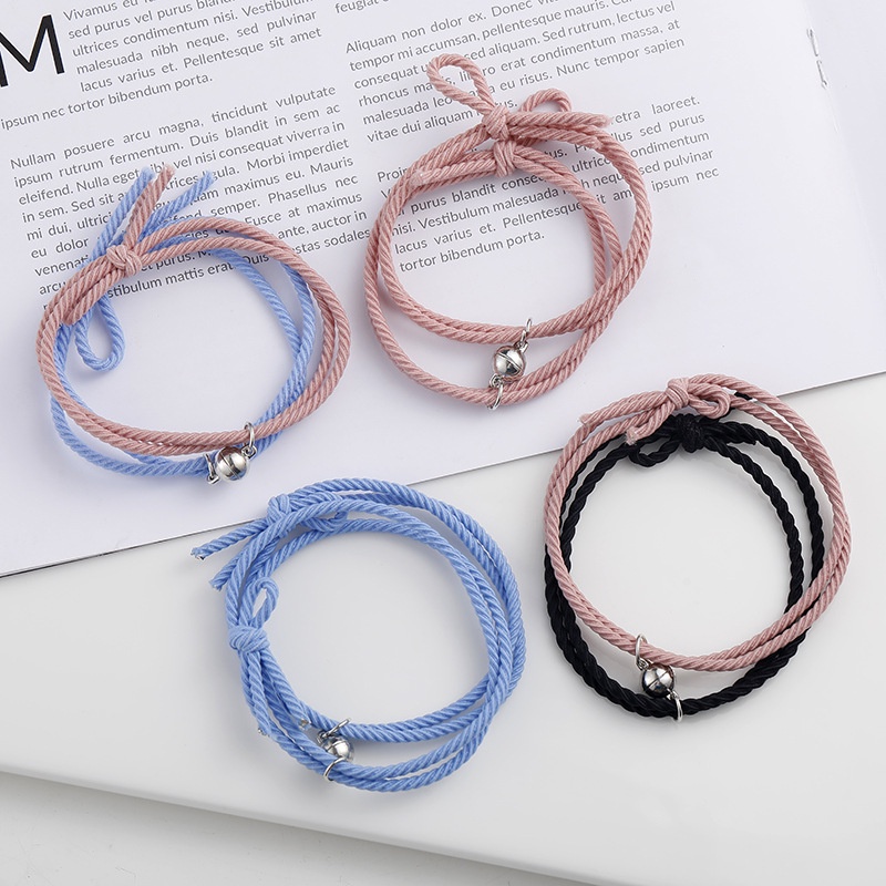 Gelang Couple Gelang Magnet Korea Gelang Pasangan 2 in 1 Magnet Indoberkah88