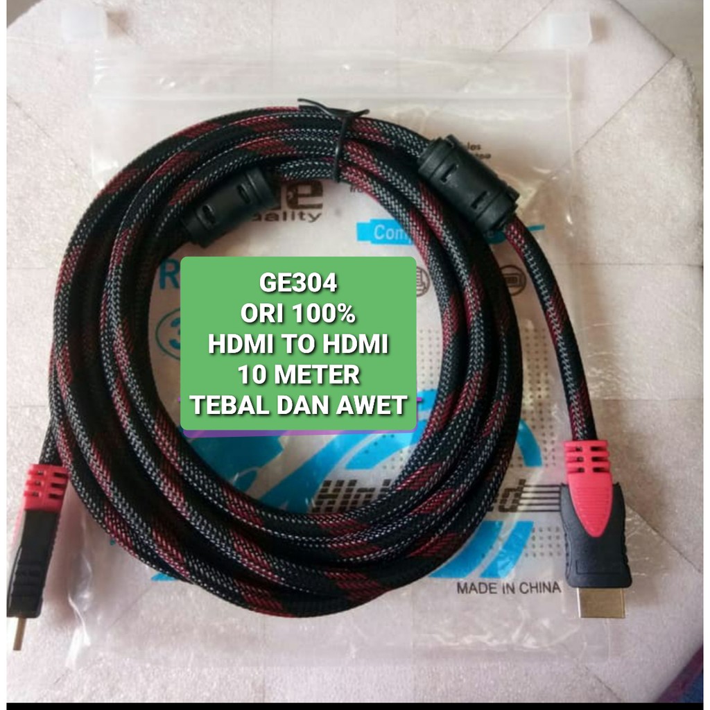 G304 Kabel hdmi 10 meter cable tv televisi monitor cpu komputer led cable high speed hdtv full hd hd universal multi Ps playstation panjang G304   HDMI HDMI Panjang kabel 10 meter  BISA SEGALA JENIS TV ATAU MONITOR  KUAT DAN TAHAN LAMA  BERKUALIT