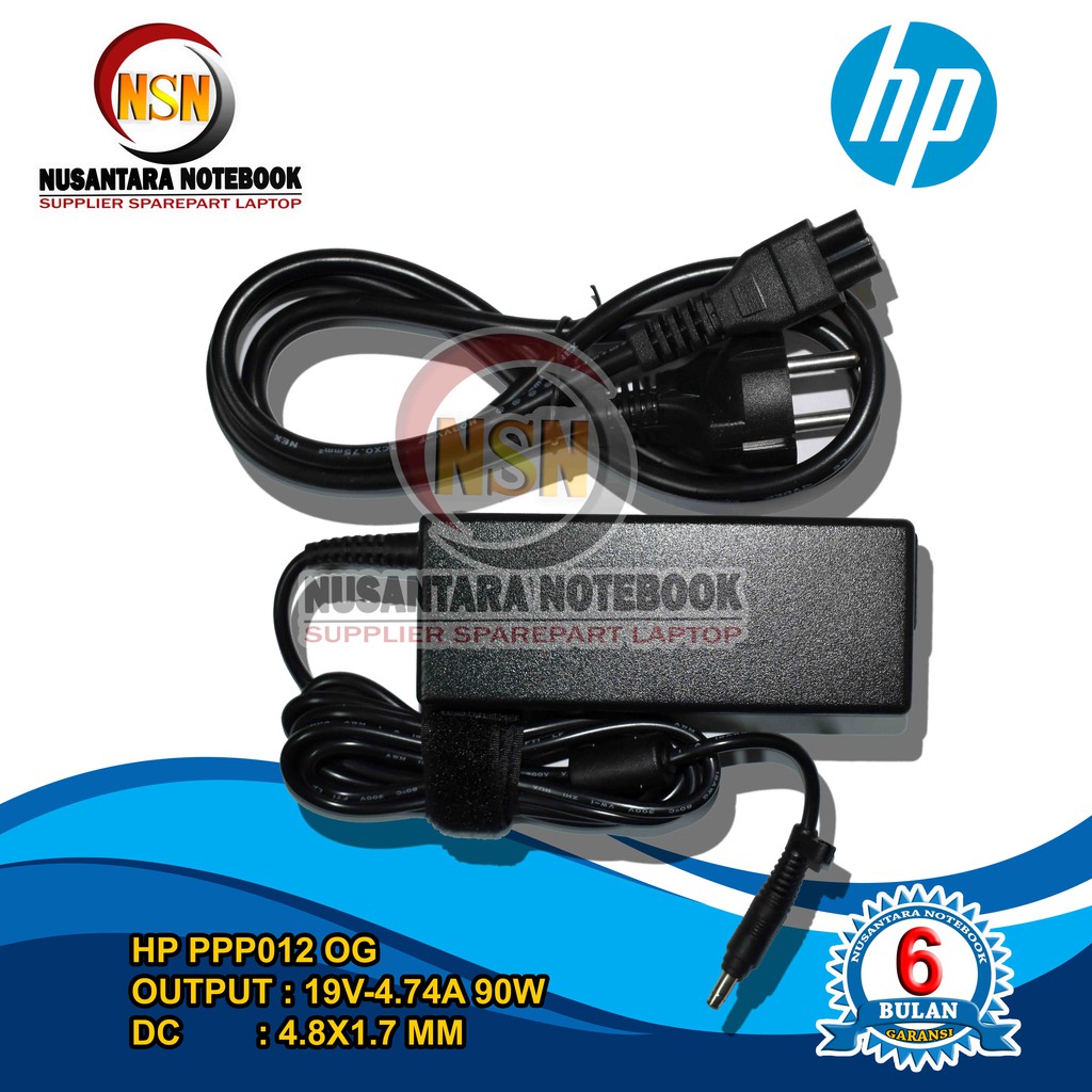 Adaptor Charger HP Compaq 19V-4.74A 90W DC 4.8 X 1.7mm Original