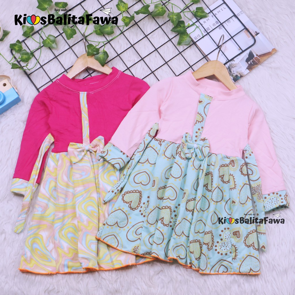 Gamis Bayi Annisa uk 3-18 Bulan /  Dres Panjang Baby Perempuan Murah Kado Baju Muslim Cewek Pakaian