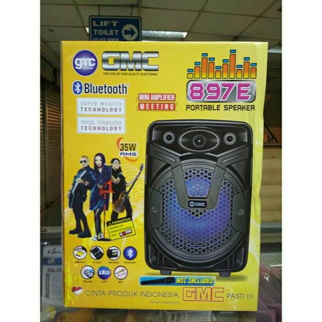 SPEAKER BLUETOOTH GMC 897E 8 inch BONUS MIC WIRELESS GARANSI RESMI/SALON AKTIF KARAOKE SUPER BASS