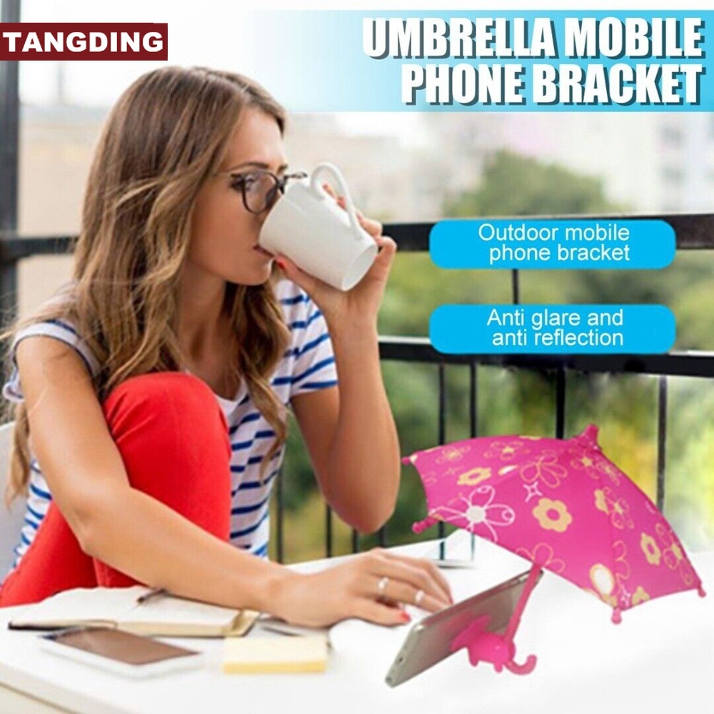 【COD Tangding】 Holder Hp Bentuk Payung Dengan Kop Kaca