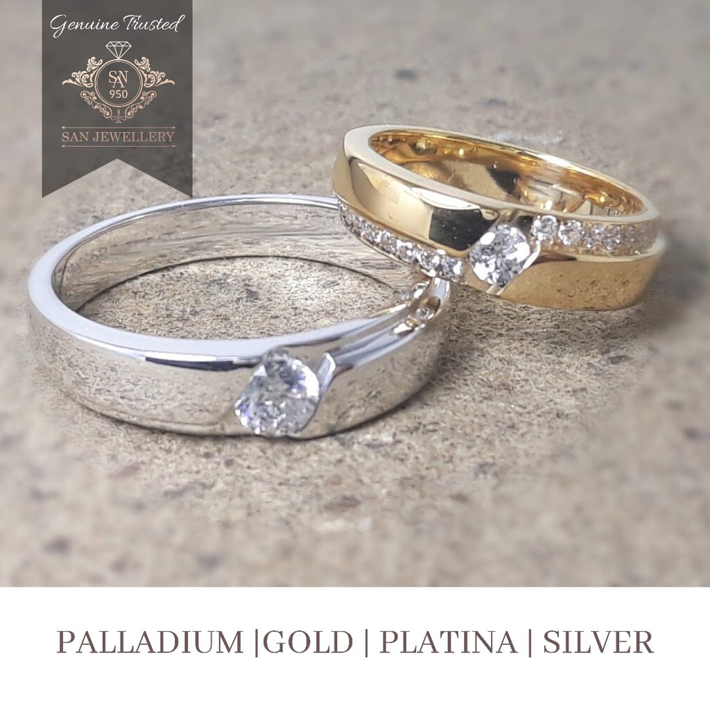 Cincin nikah tunangan kawin pasangan emas dan perak 647