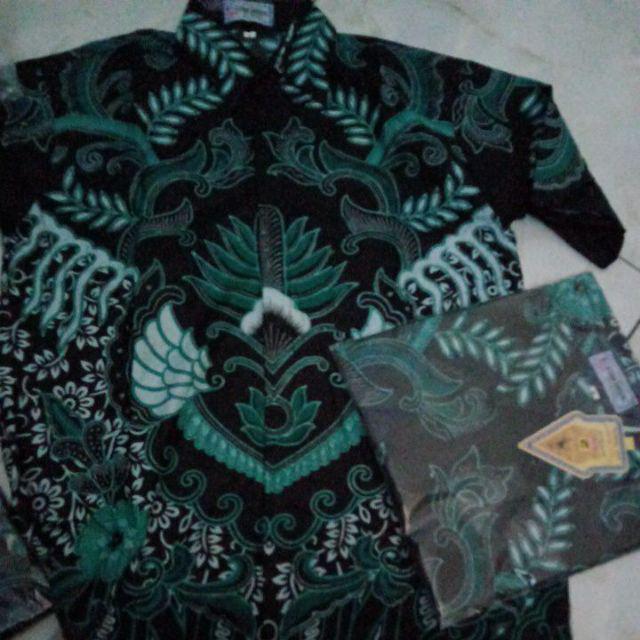 Kemeja Batik Pria Lengan Pendek Size M L Xl Xxl Bswart Batik Hrb026 Kenongo Hem Panjang Padi