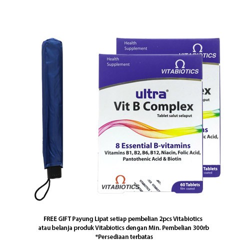 Vitabiotics Ultra Vitamin B Complex isi 60 Tablet /Daya Tahan Tubuh/Kesehatan Tubuh dan Syaraf