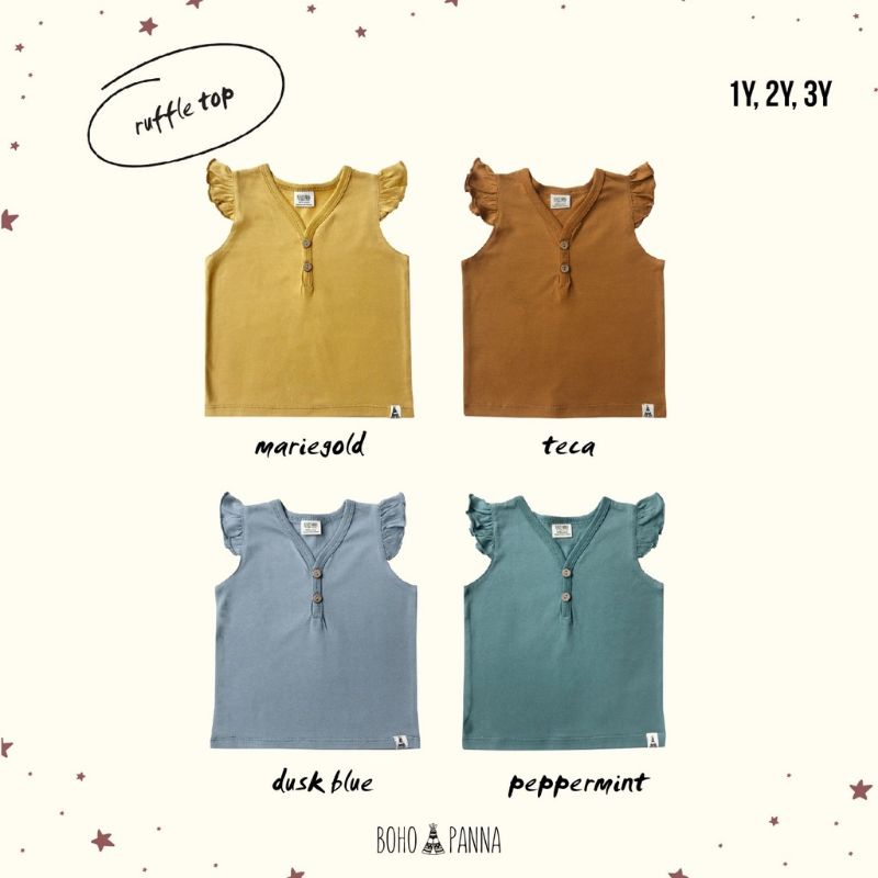 BOHOPANNA - RUFFLE TOP BOHOPANNA - BAJU ANAK - ATASAN ANAK-1