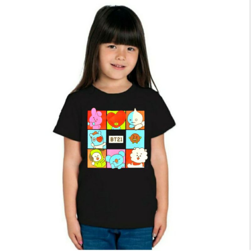 kaos terbaru anak anak motif bt21