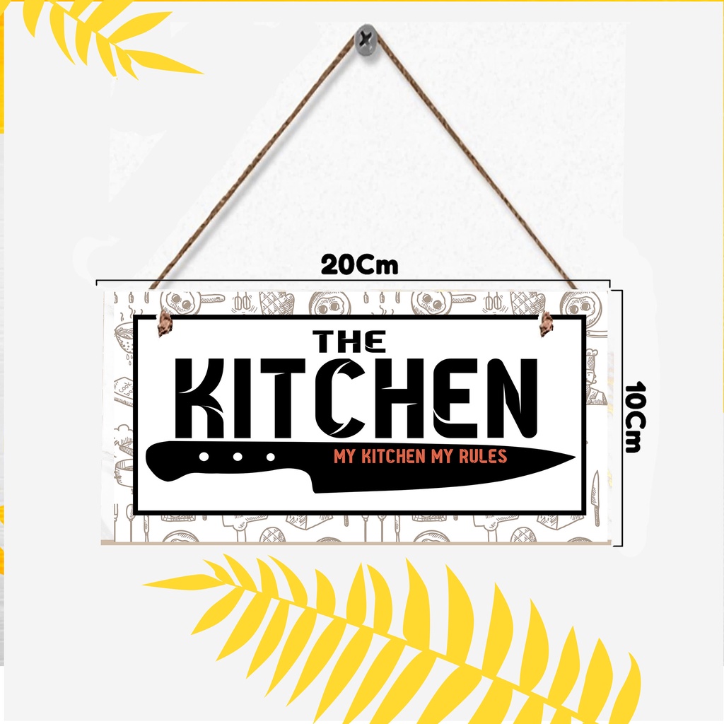 Hiasan Dinding dapur tali rami MDF pajangan dapur mdf kitchen