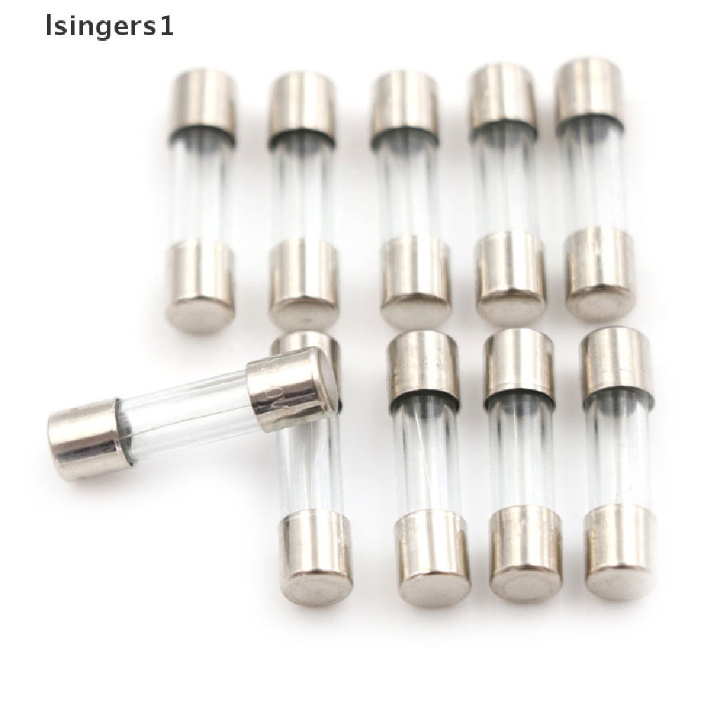 (lsingers1) 10pcs Sekring Tabung Kaca 5mm x 20mm 1.6A T1.6A 250V 1.6amp