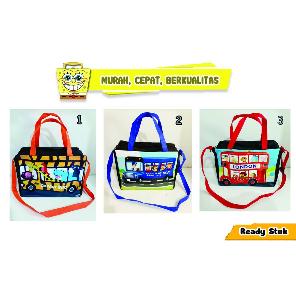 

Tas Souvenir Goodie Bag Ultah Slempang Ready Stok School Bus