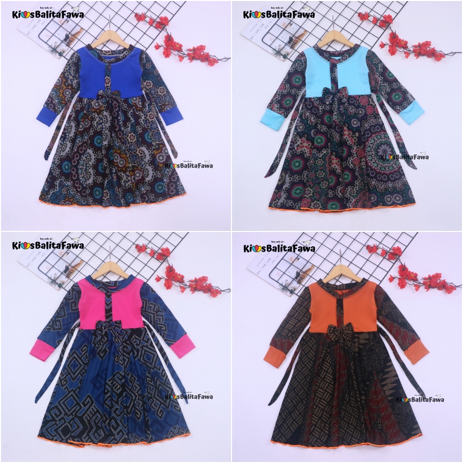 Gamis Pita Uk 1-2 Tahun / Gamis Anak Baju Ngaji Murah Dress Muslim Lengan Panjang Perempuan Girl