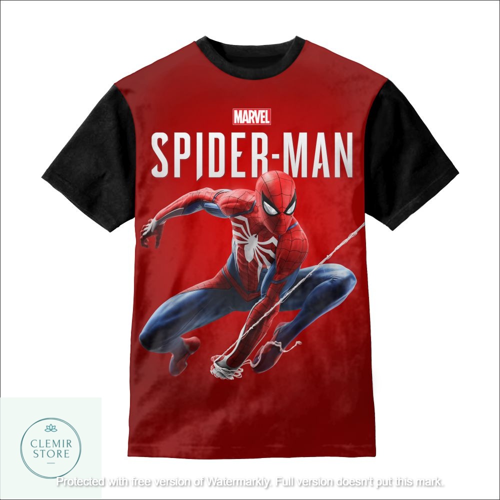 Kaos 3D Anak | Baju Printing - Baju Spiderman (Spiderman Red Style) Untuk Usia 1-12 Tahun
