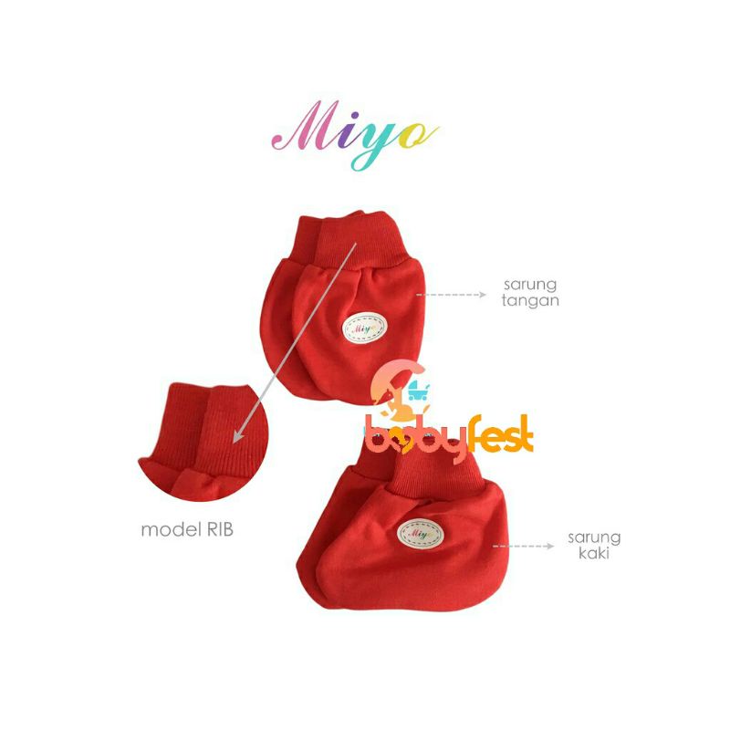 MIYO ARELLA SETELAN PANJANG SIZE 0-3 BULAN RED SERIES