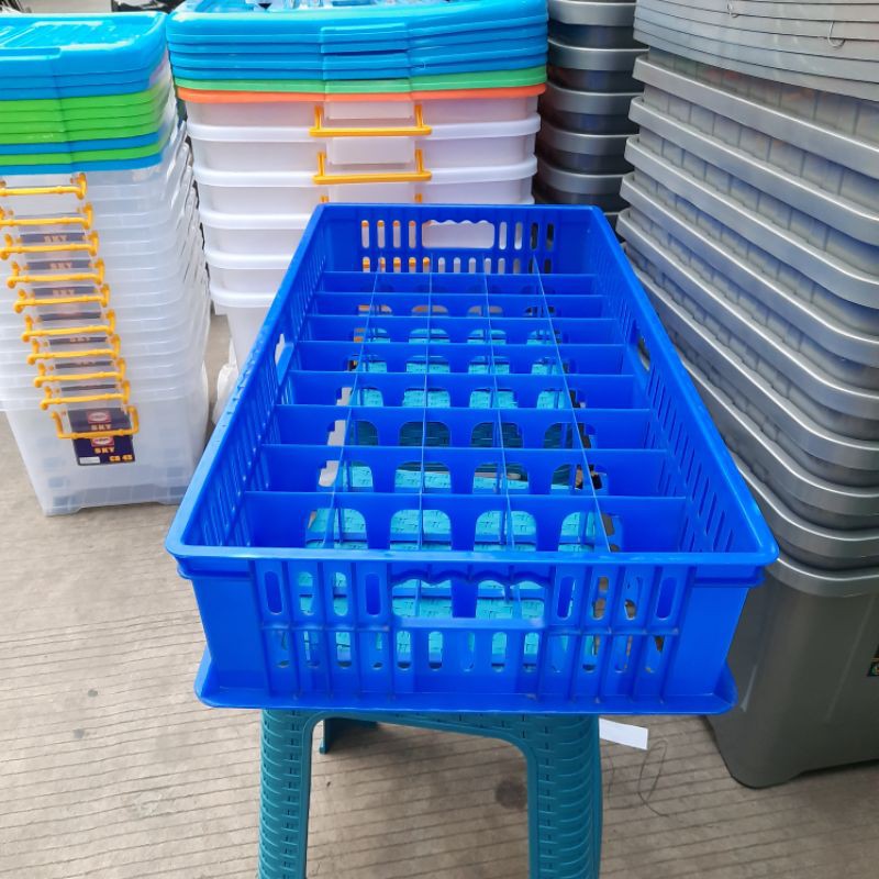 Keranjang Industri / Container Industri / Rak Gelas / Keranjang Gelas 50 Pcs