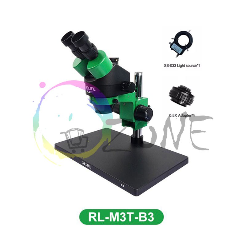 MICROSCOPE MIKROSKOP TRINOCULAR RELIFE RL-M3T + LED LAMP