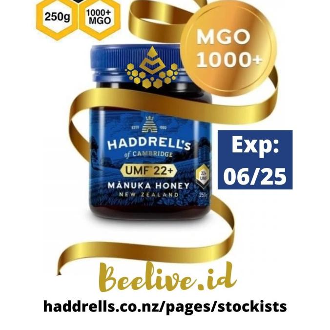 

Madu Haddrells Manuka Honey UMF 22+ MGO 1000+ 250gr (UMF 20+ UP)