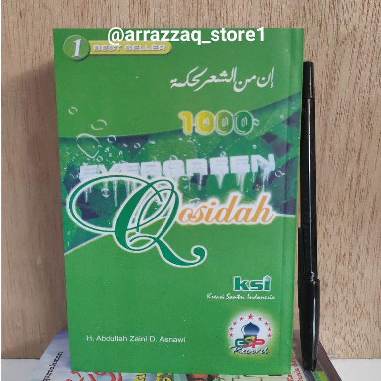 Buku Qasidah  - Buku Kumpulan Shalawat 1000 Evergreen Qasidah Dilengkapi Maulid Diba Dan Burdah