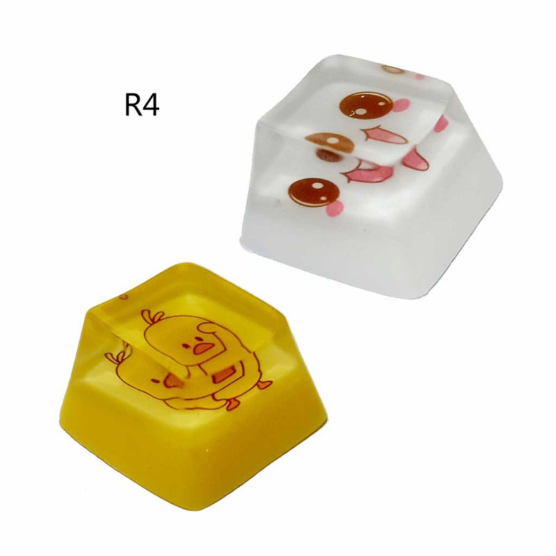 Zzz 1pc Keycap Keyboard Mekanikal Dua Lapis Bahan Resin Motif Kartun Cherry Profile R4