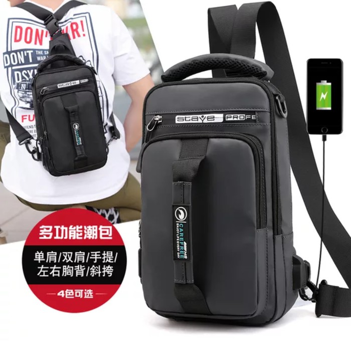 Tas Selempang Pria Haoshuai Trendy Keren Haoshuai