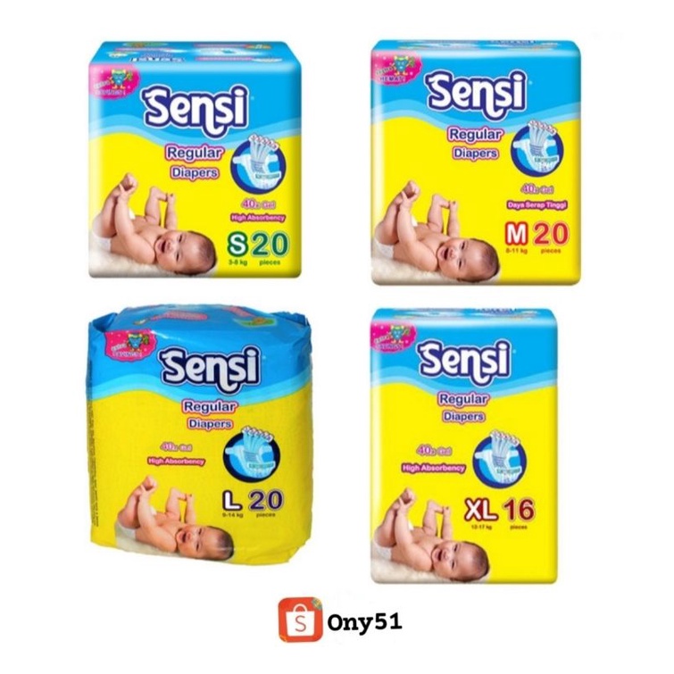 SENSI PAMPERS PEREKAT S20 / M20 / L20 / XL16