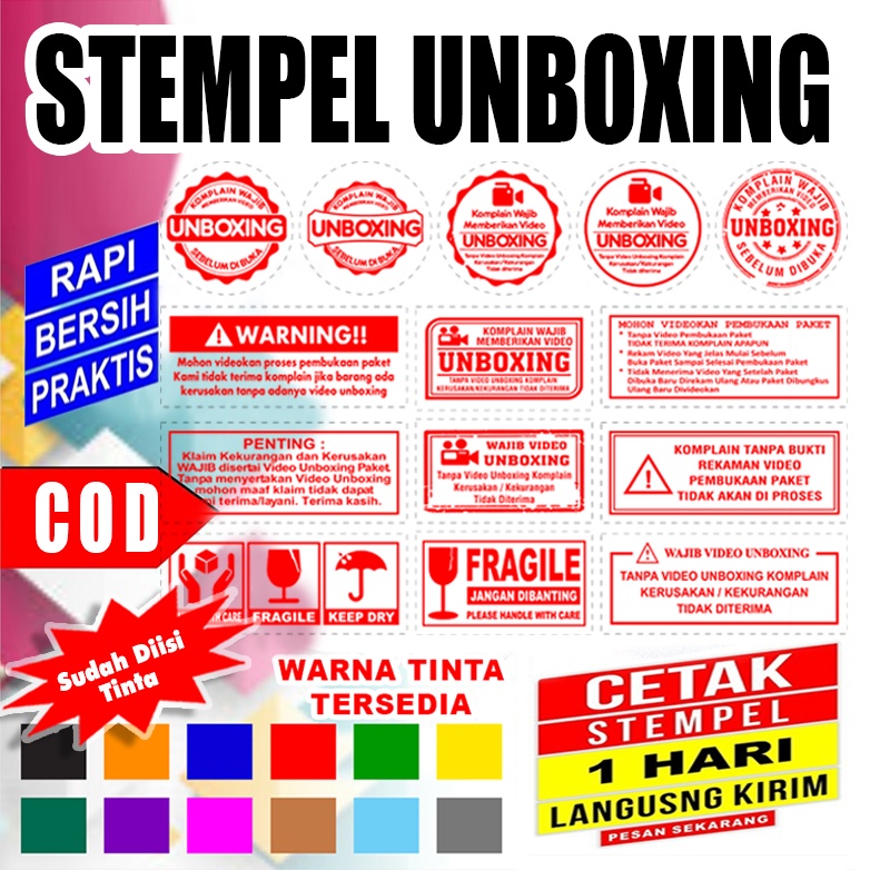 Jual Stempel Unboxing Fragile Original Berkualitas Shopee Indonesia