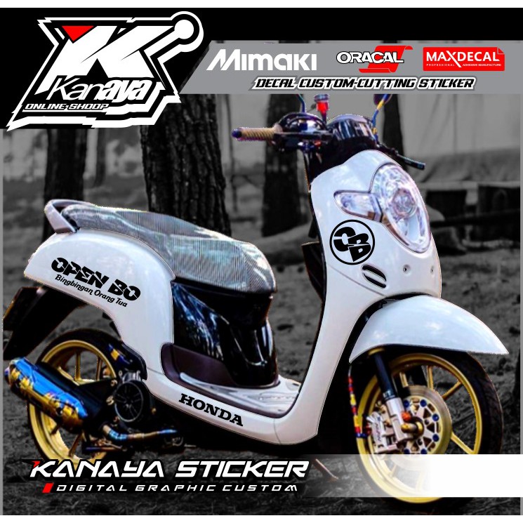 STRIPING STICKER NEW SCOOPY OPEN BO / STICKER SCOOPY LOGO OPEN BO