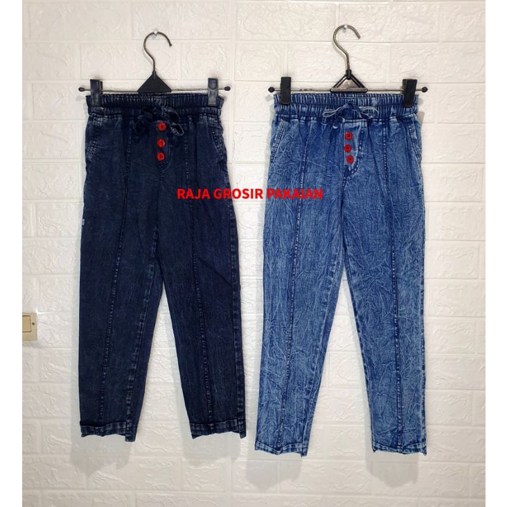 Celana Baggy Pants Jeans Snow Anak Perempuan Umur 3-13 Thn