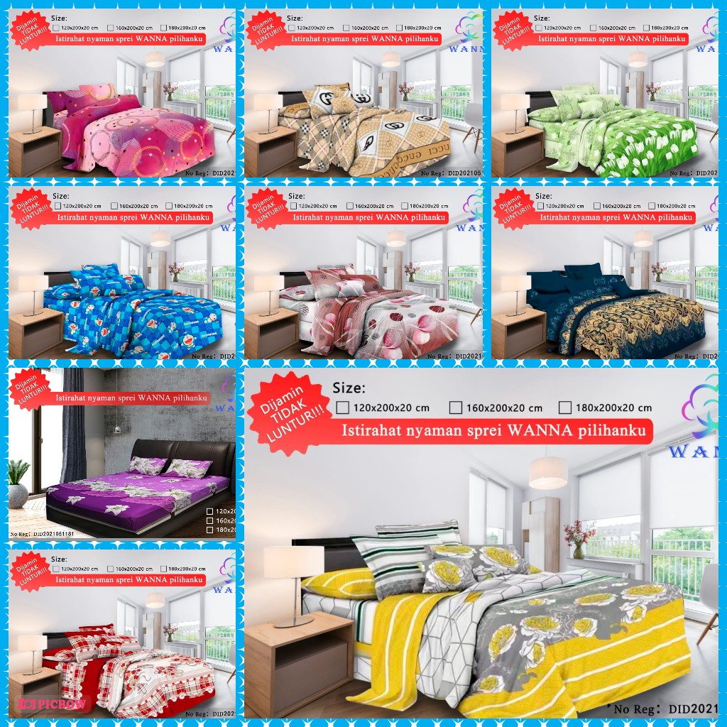 TERBARU Sprei home made !! sprei karakter murah sprei premium !! Sprei homemade murah grosir sprei WANNA Nyaman dan Lembut Kualitas BAGUS BISA COD