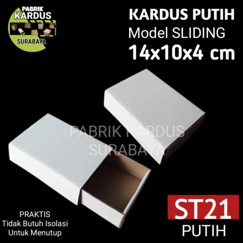 

KOTAK SLIDING ST-21 PUTIH KARDUS KARTON BOX HP AKSESORIS SOUVENIR