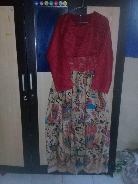 Ms Sarimbit Gamis Batik Mix Brukat (krisna Couple)