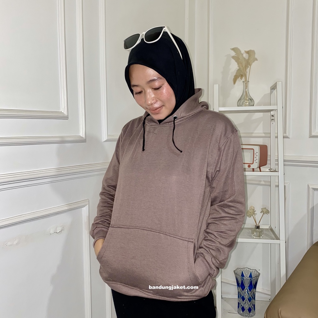 Natural Hoodie || SWEATER HOODIE POLOS II WARNA Creem-Mint-Coksu-Violet-coklat Muda