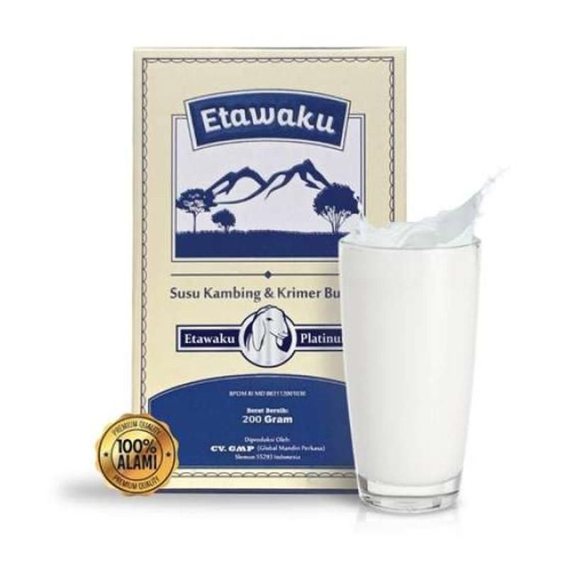 

Susu Kambing Etawaku Platinum 200gr / Kandungan Susu Kambing 80% / Aman buat Penderita Diabetes