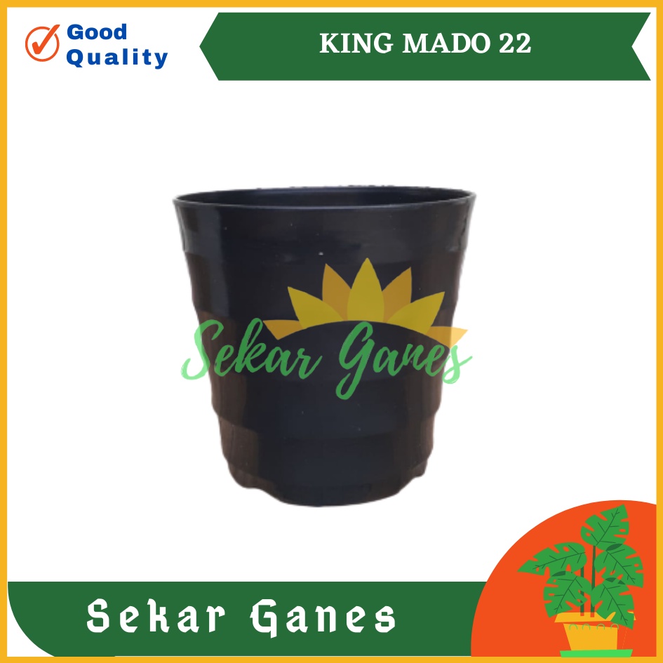 Sekarganes Pot King Mado 22 Hitam Da 18 Cm By Garden Of Love Pot Plastik Murah Lucu Mirip Pot Tawon 18 21 Putih