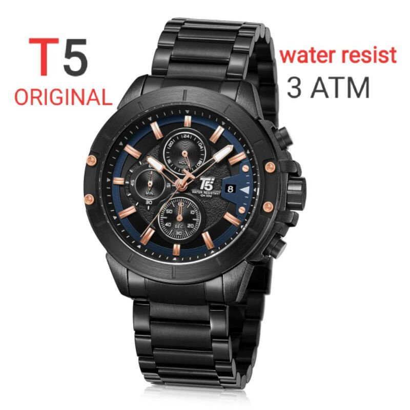 T5 H3636 garansi jam tangan pria T5 H 3636 original sporty Chronograph