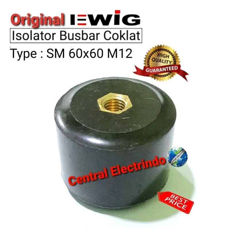 Isolator Busbar EWIG SM 60x60 M12 Coklat