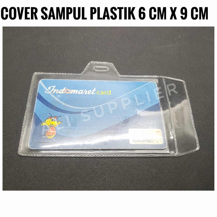 SAMPUL PLASTIK KARTU NAMA DENGAN PENUTUP 6x9cm MURAH