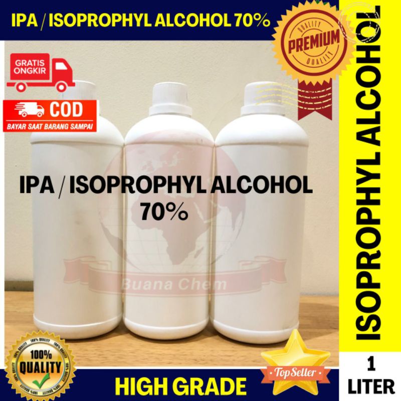 Alkohol 70%  1 Liter / Isoprophyl Alcohol 70% / IPA / Isopropil Alkohol